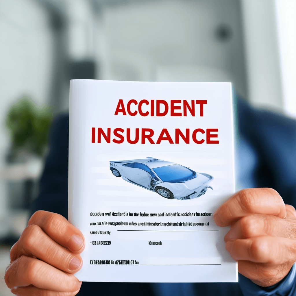 A person holding an accident insurance policy book